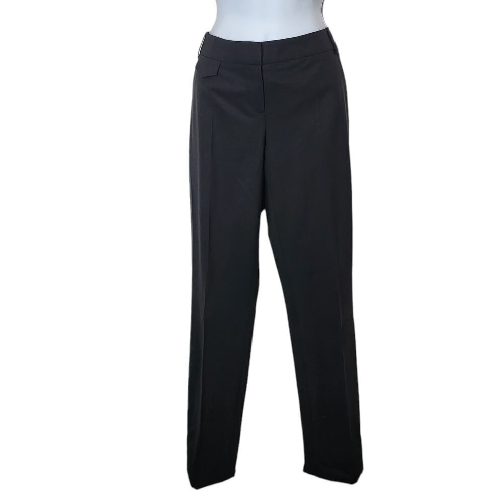 Theory Mimiko Tailor Black Wool Blend Pants Size 6‎  236